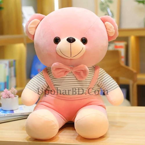 Pinkish Teddy Bear In A Jumpsuit