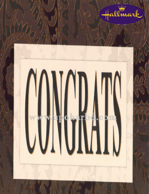 Congratulation card for success