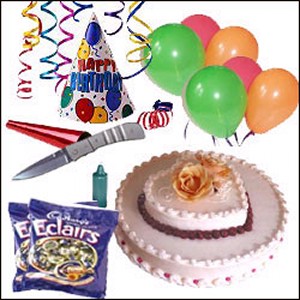 Kids party special with cake and all the accessories