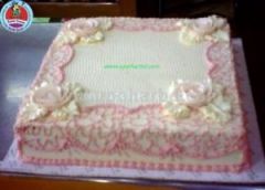 Cake with net design