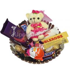 Chocolate package with mini teddy