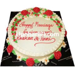 Cake with garden design