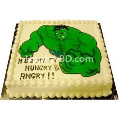 Hulk on a cake