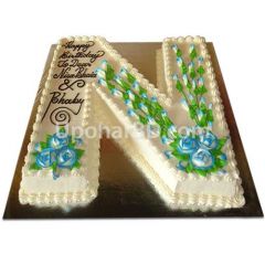 Alphabet shape cake