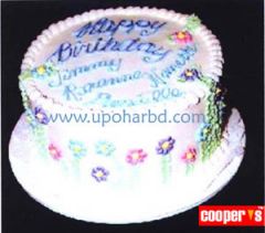 Chocolate stripes on birthday cake