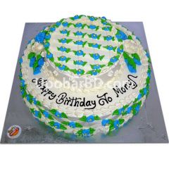 Two layer round shape cake
