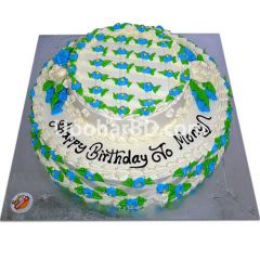 Two layer round shape cake