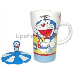 Doraemon coffee mug with lid