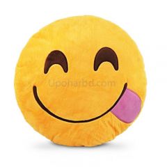 Yellow emoji cushion