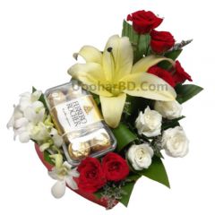 Flowers With Ferrero Rocher