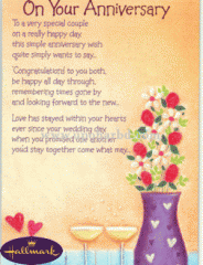 Anniversary wish to friend or family member