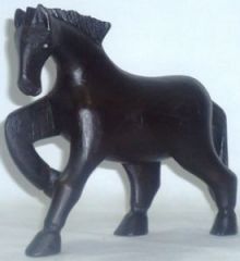 Wooden horse decoration piece