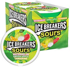 Ice Breakers Sours, Sugar Free Mints, Watermelon & Green Apple