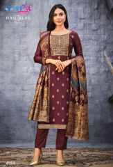 Wine Red Color Three Piece