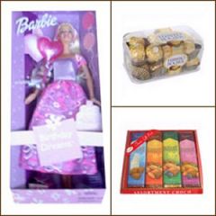 Beauty doll and Chocolate package