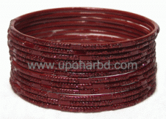 Glass Churi - Maroon colour