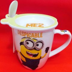 Minion coffee mug with lid