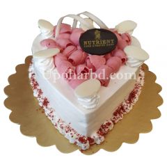 Heart shaped red velvet cake