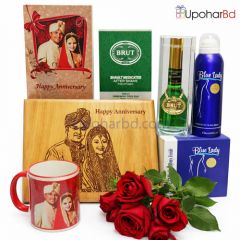 Anniversary Gift Package with Perfume and Photo