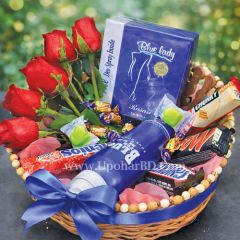 Chocolate and blue lady package