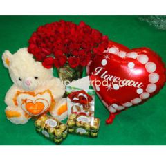 Chocolate basket with teddy bear