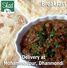 Breakfast with beef bhuna