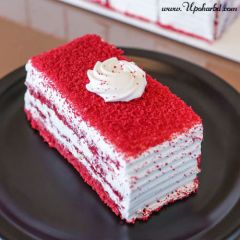 Red velvet pastry slice from Coopers