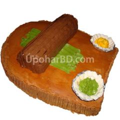 Sheel-Pata shaped Gaye Holud Cake