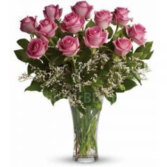 Pink roses in a vase