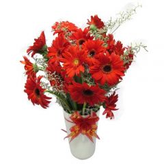 Red Gerbera arrangement