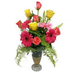 Roses and Gerbera Surprise