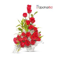 Elegant Vibe Red Rose Bouquet