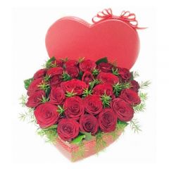 Roses in a heart shaped box