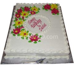 Cake with garden design